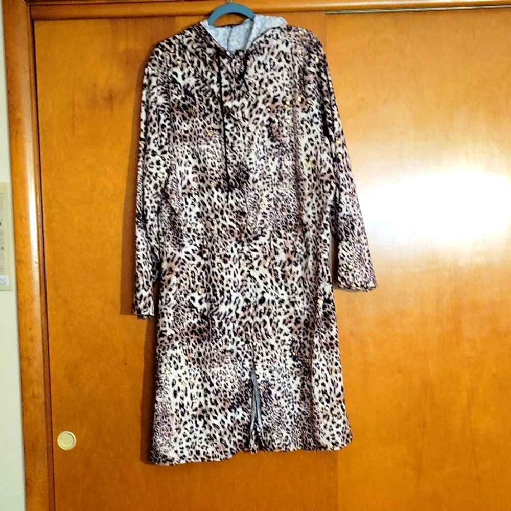 Button Leopard Jacket-Light Weight